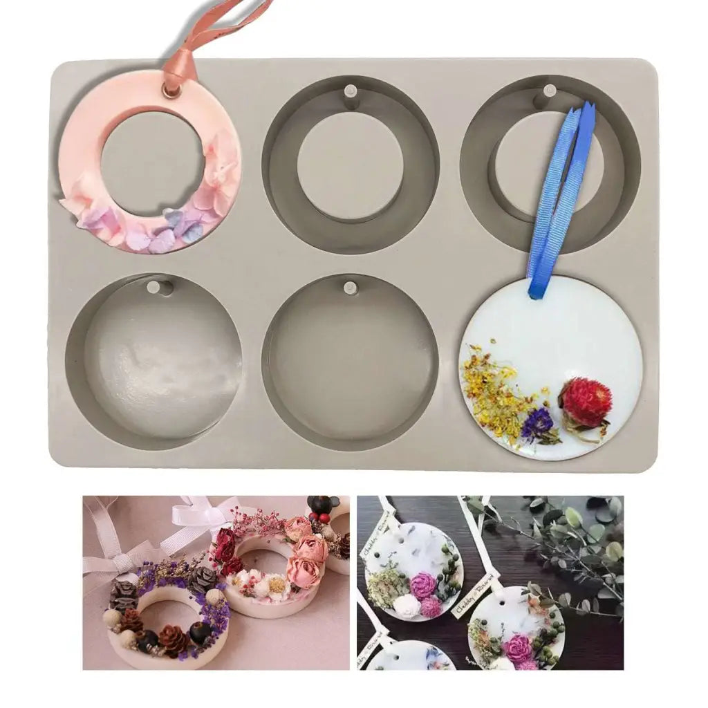 6 Cavities Donut Ring and Disc Silicone Mould with Hole (PUR1015-50) - PurensoSelect