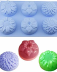 6 Cavities Mixed Flower Mould (PUR1015-15) - PurensoSelect