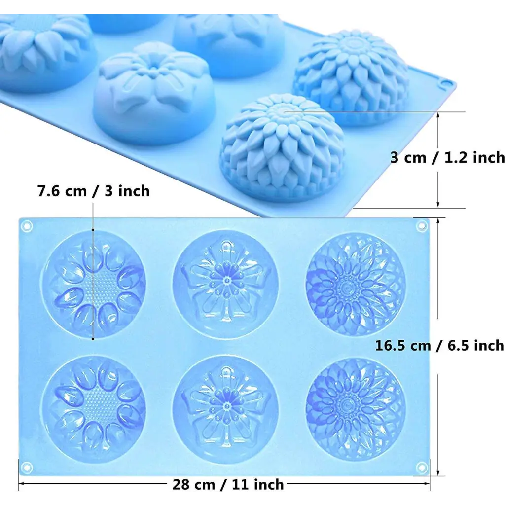 6 Cavities Mixed Flower Mould (PUR1015-15) - PurensoSelect