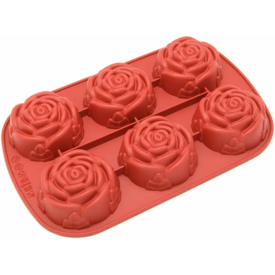 Buy Online 6 Cavities Rose Flower with Leaf Shape Silicone Mould (PUR1015-07) in India - Purenso Select