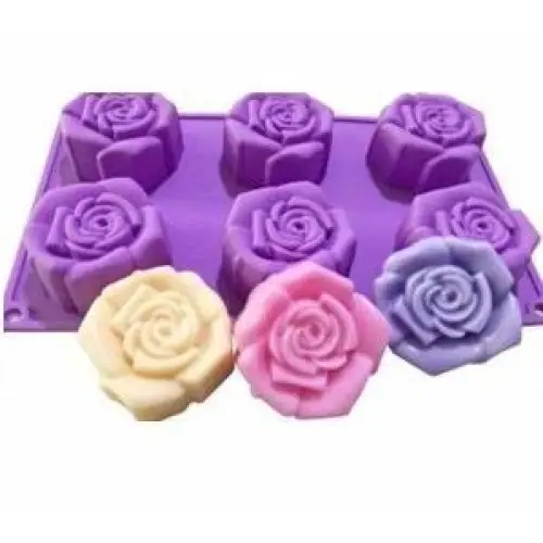 6 Cavities Rose Shape Silicone Mould (PUR1015-19) - PurensoSelect