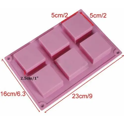 6 Cavities Square Shape Edges Silicone Mould (PUR1015-12) - PurensoSelect
