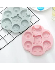 7 Cavities Cat, Pooh, Bear, Donut, Smiley Face Silicone Mould (PUR1015-54) - PurensoSelect