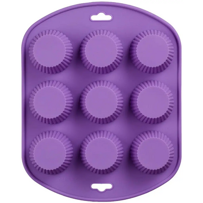 Buy Online 9 Cavities Muffin Round Shape Silicone Mould (PUR1015-77) in India - Purenso Select