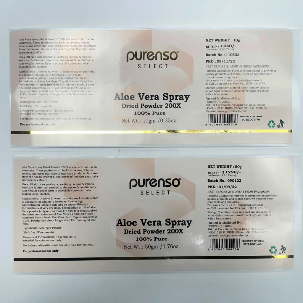 Aloe Vera Spray Dried Powder 200X
