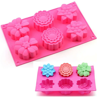 Buy Online Assorted Floral Round 6 Cavities Mould (PUR1015-11) in India - Purenso Select