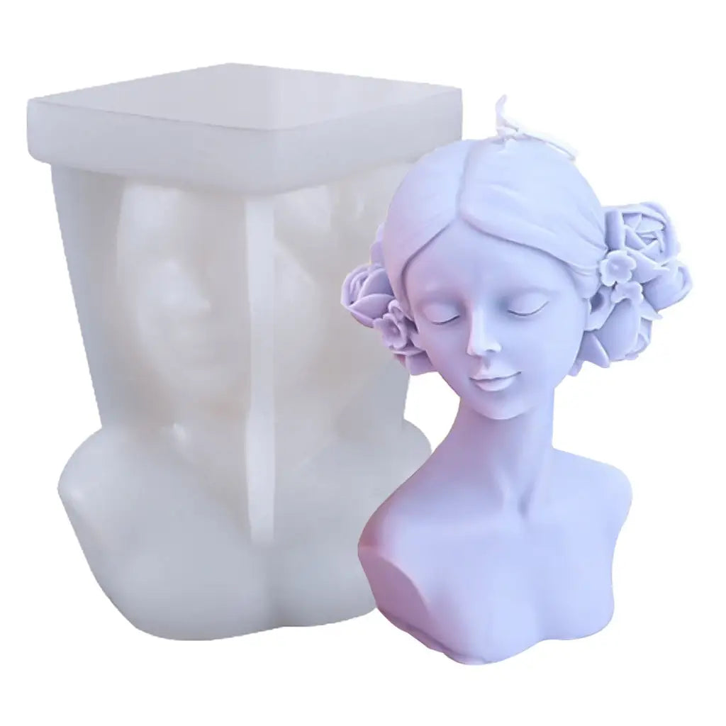 Closed Eye Women Face Shape Silicone Mould (PUR1015-66) -
