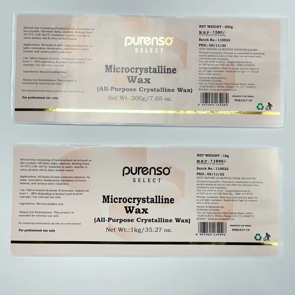 Microcrystalline Wax - Emulsifiers and Thickeners