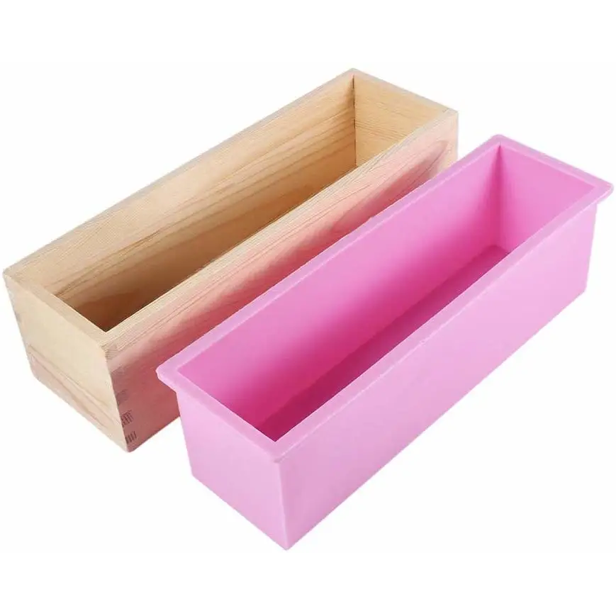 Silicone Liner/Loaf Mould with Rectangular Wooden Box (PUR1015-01) - PurensoSelect