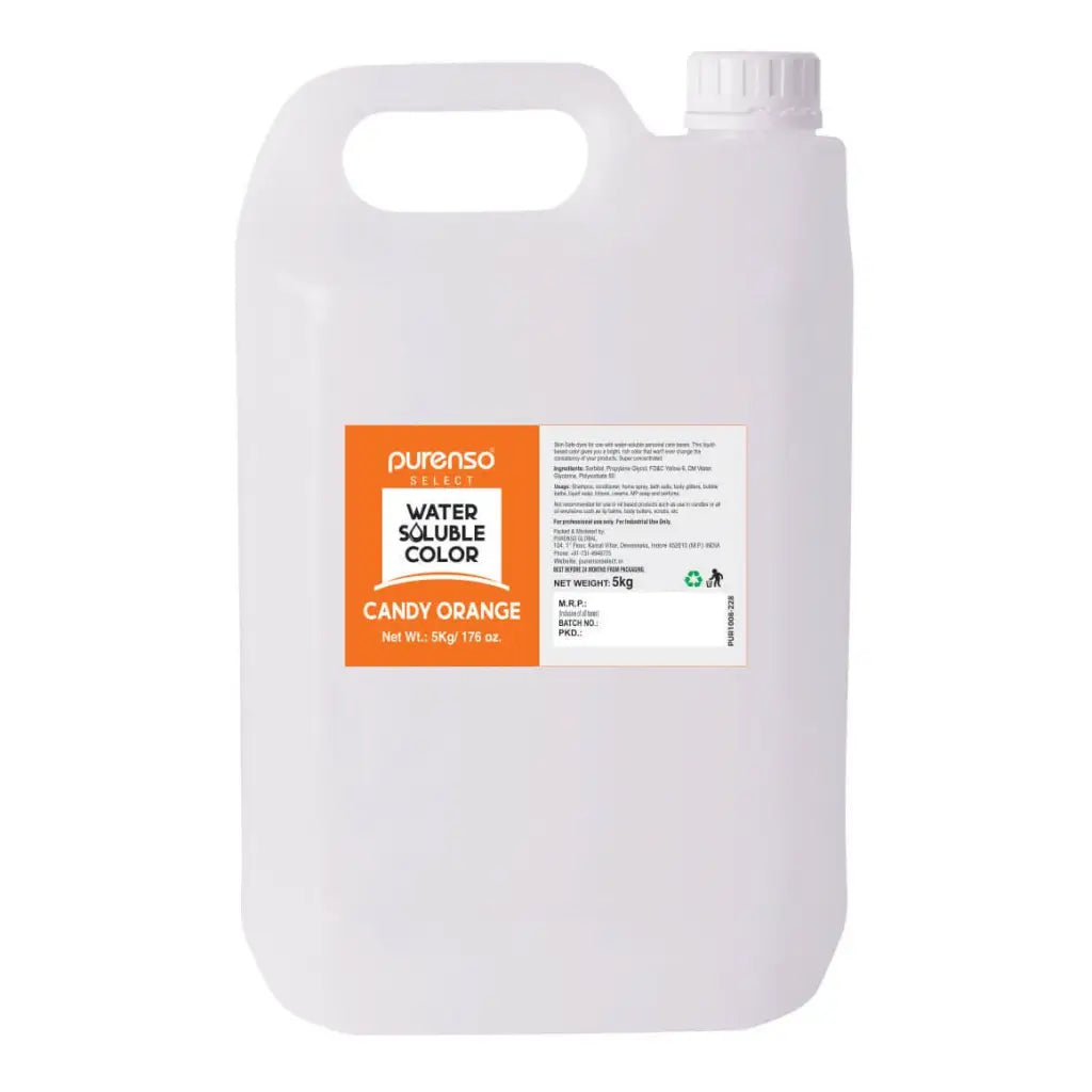 Water Soluble Liquid Colors - Candy Orange - 5Kg - Colorants