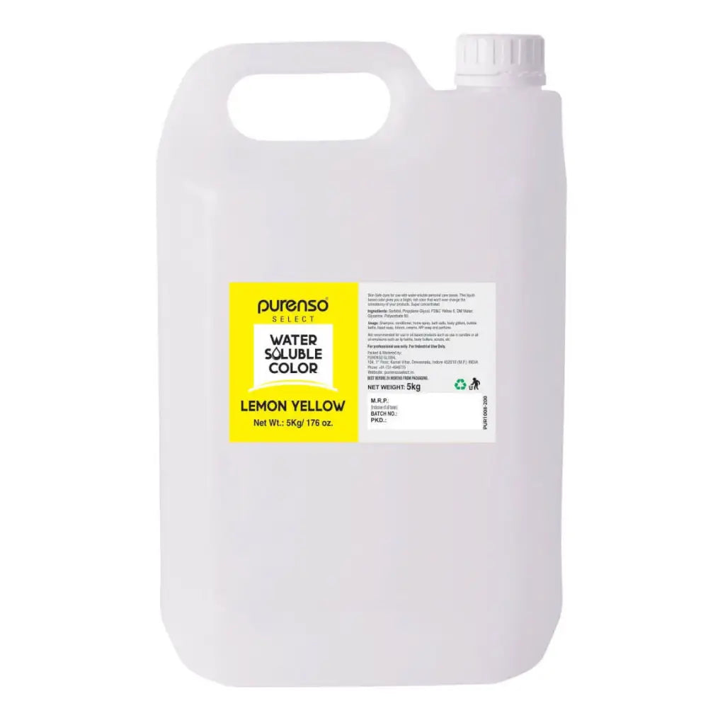 Water Soluble Liquid Colors - Lemon Yellow - 5Kg - Colorants