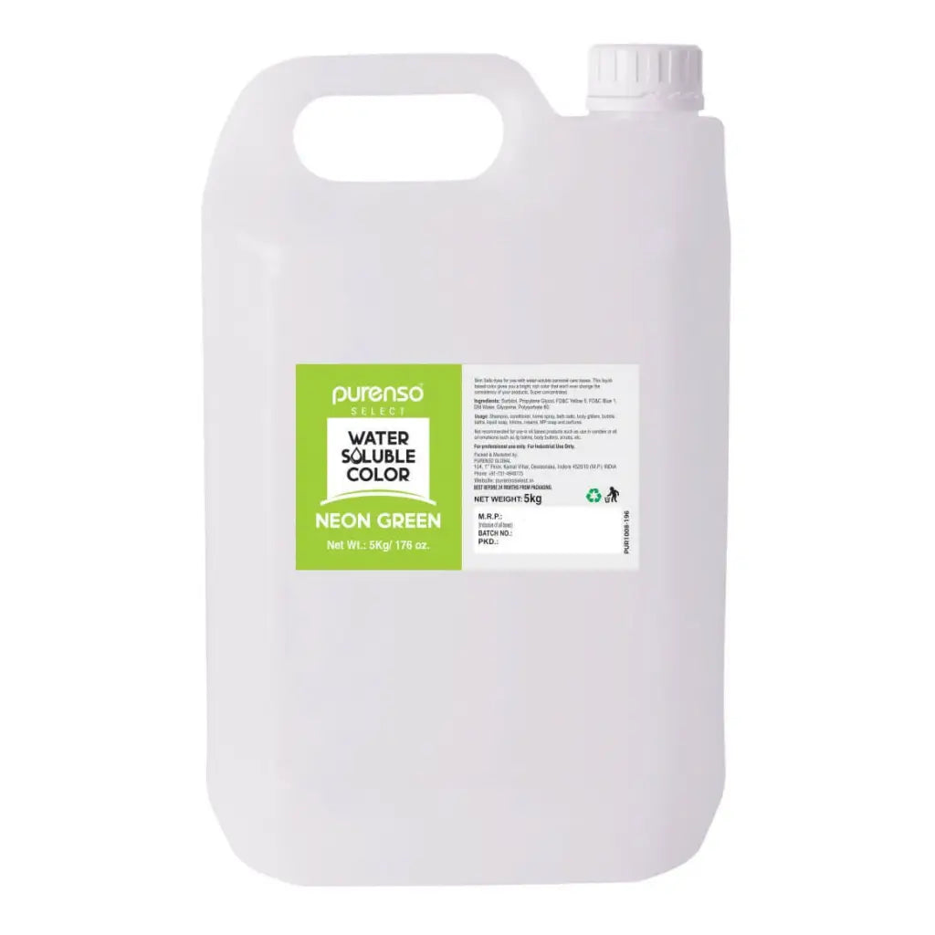 Water Soluble Liquid Colors - Neon Green - 5Kg - Colorants