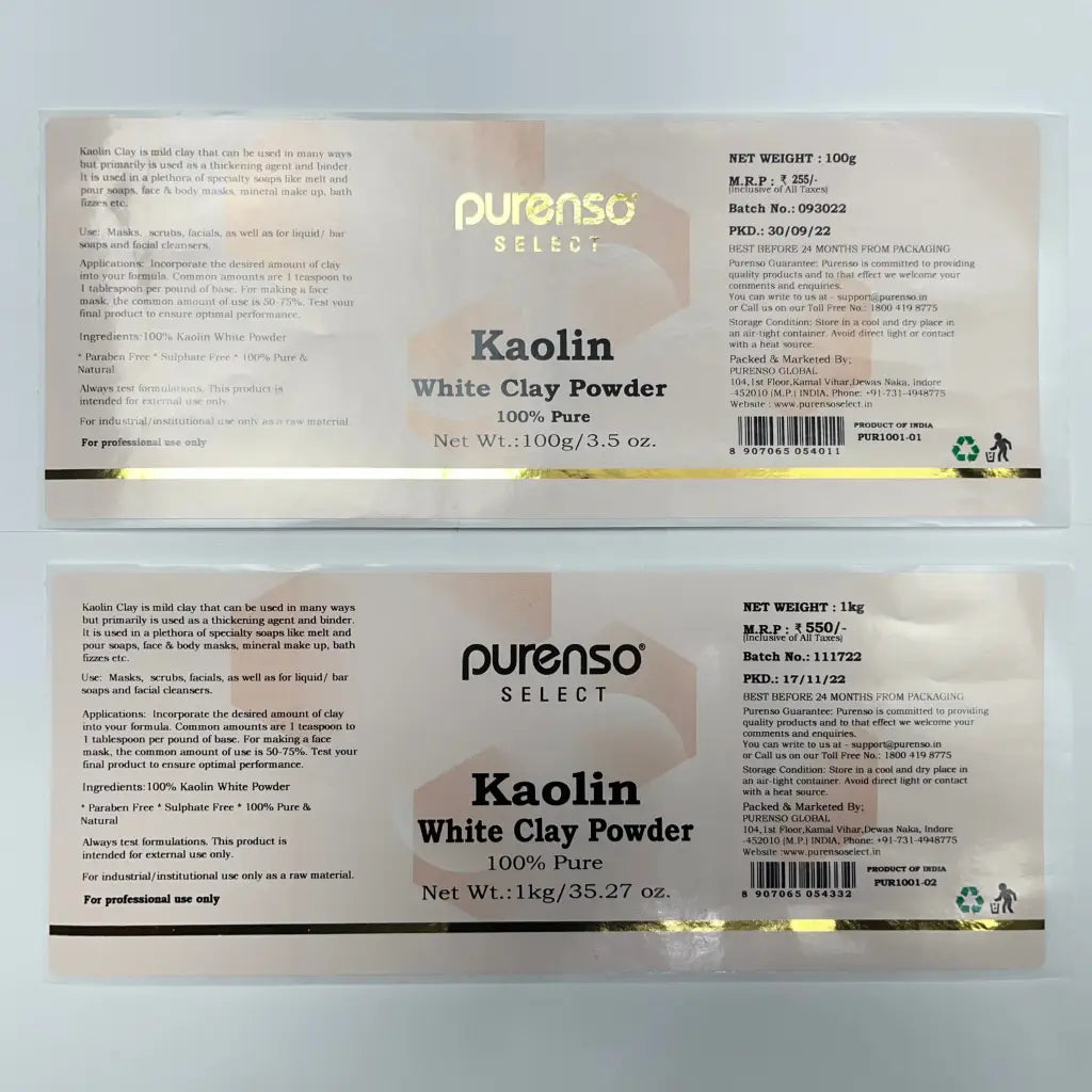 Weißer Kaolin Clay (Kaolin-Pulver) – 100 % Naturrein, 150 G, Für Gesicht, Haare & Körper